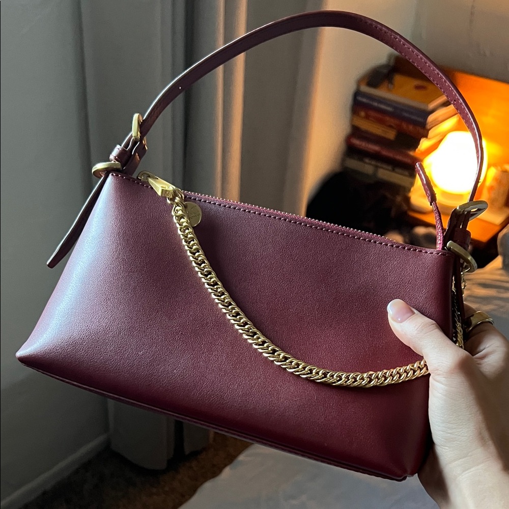 Zac Posen Burgundy leather bag